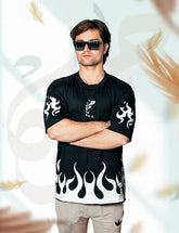 Neon Fire Oversized T-Shirt