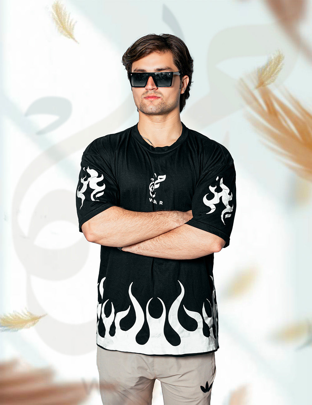 Neon Fire Oversized T-Shirt