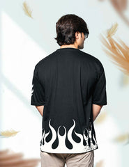 Neon Fire Oversized T-Shirt